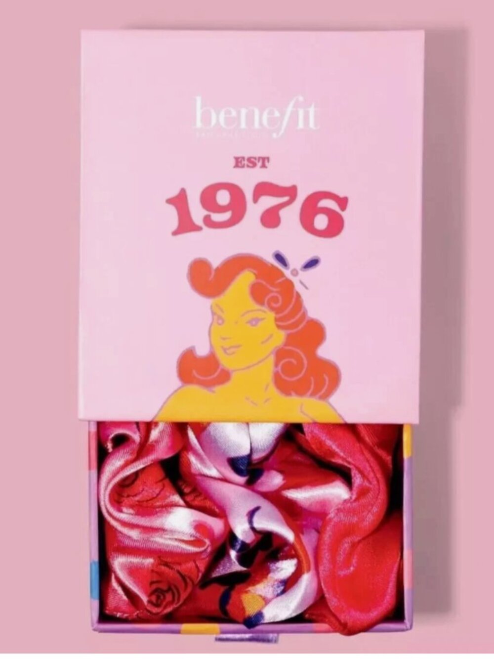 Benefit Cosmetics Pink Hair Scrunchies Set - 3PCS NIB